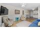 Living room with sofa, recliner, and view of kitchen at 9560 Shore Dr. # 3A, Myrtle Beach, SC 29572