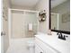 Clean bathroom with a shower/tub combo and white vanity at 1055 University Forest Dr., Conway, SC 29526