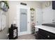 Well-organized pantry with frosted glass door and ample shelving at 1055 University Forest Dr., Conway, SC 29526