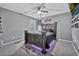 Cozy bedroom with a wooden bed frame and LED lighting at 1584 Swing Bridge Way, Myrtle Beach, SC 29588