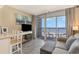 Living room with ocean view and balcony access at 161 Seawatch Dr. # 610, Myrtle Beach, SC 29572