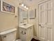 Simple bathroom with a toilet and vanity at 1906 S Ocean Blvd. # 108A, Myrtle Beach, SC 29577