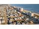 Beachfront property aerial view, showing ocean and homes at 205 56Th Ave. N, North Myrtle Beach, SC 29582