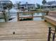 Wooden dock with seating area and water access at 2228 Oyster Cove, Murrells Inlet, SC 29576