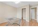 Bedroom with hardwood floors, closet and glass desk at 320 Muirfield Rd., Myrtle Beach, SC 29588