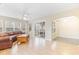 Spacious living room with hardwood floors and sliding glass doors at 320 Muirfield Rd., Myrtle Beach, SC 29588