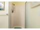 Small shower stall with showerhead and basket at 3610 S Ocean Blvd. # 316, North Myrtle Beach, SC 29582