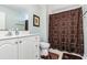 Clean bathroom with white vanity, shower, and decorative curtain at 3737 Kingsley Dr., Myrtle Beach, SC 29588