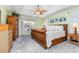 Spacious main bedroom featuring a king-size bed and large windows at 3737 Kingsley Dr., Myrtle Beach, SC 29588