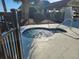 Relaxing hot tub area with surrounding fence at 417 S Dunes Dr., Pawleys Island, SC 29585