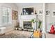 Living room fireplace with decorative mantel and plants at 4323 Lotus Ct. # G, Murrells Inlet, SC 29576