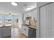 Modern kitchen with white cabinets, granite counters and stainless steel appliances at 4387 Heartwood Ln., Myrtle Beach, SC 29579