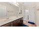 Bathroom featuring a double sink vanity, a glass shower and a large mirror at 4451 Livorn Loop # 4451, Myrtle Beach, SC 29579