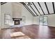 Spacious living room with a fireplace and vaulted ceiling at 47 Byers Trail, Pawleys Island, SC 29585