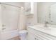 Clean bathroom, white vanity, shower bathtub combo at 4781 Wild Iris Dr. # 304, Myrtle Beach, SC 29577