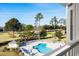 Enjoy the view from this balcony overlooking the pool and golf course at 4894 Luster Leaf Circle # 402, Myrtle Beach, SC 29577