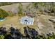 Aerial view showing house location and surrounding fields at 5300 Juniper Bay Rd., Conway, SC 29527