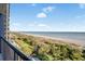 Spacious balcony boasting panoramic ocean and beach views at 5308 N Ocean Blvd. # 601, Myrtle Beach, SC 29577