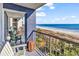 Relaxing balcony with ocean views and comfortable seating at 5308 N Ocean Blvd. # 701, Myrtle Beach, SC 29577