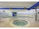 Indoor heated pool and hot tub with beach mural at 5308 N Ocean Blvd. # 701, Myrtle Beach, SC 29577