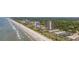 Stunning aerial view of beachfront properties, showcasing the beautiful coastline and lush landscape at 5523 N Ocean Blvd. # 1601, Myrtle Beach, SC 29577