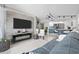 Open living space with modern television, updated kitchen and comfortable seating for relaxing and entertaining at 5523 N Ocean Blvd. # 1601, Myrtle Beach, SC 29577