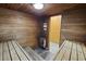 Relax in this wood-paneled sauna with built-in benches at 5523 N Ocean Blvd. # 1601, Myrtle Beach, SC 29577