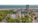 Aerial view of resort showing pools, parking and oceanfront location at 5905 South Kings Hwy. # 4205, Myrtle Beach, SC 29575