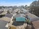 Aerial view showcasing the property's location in a residential neighborhood at 703 3Rd Ave. S, North Myrtle Beach, SC 29582