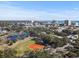 Aerial view of park, pond, and coastal town at 703 3Rd Ave. S, North Myrtle Beach, SC 29582