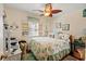 Coastal-themed bedroom with a queen-size bed and built-in workspace at 703 3Rd Ave. S, North Myrtle Beach, SC 29582