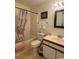 Clean bathroom with a tub shower combo and updated vanity at 8650 Southbridge Dr. # A, Surfside Beach, SC 29575