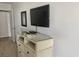 Bedroom with TV and dresser, mirror at 9820 Queensway Blvd. # 206, Myrtle Beach, SC 29572