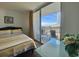 Bedroom with balcony and stunning ocean view at 9820 Queensway Blvd. # 206, Myrtle Beach, SC 29572