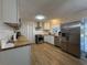 Modern kitchen with stainless steel appliances and butcher block countertops at 10 Buckthorn St., Andrews, SC 29510