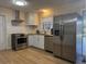 Modern kitchen with stainless steel appliances and butcher block countertops at 10 Buckthorn St., Andrews, SC 29510