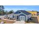 New construction home with gray and blue siding at 109 Foxford Dr., Conway, SC 29526