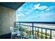 Breathtaking ocean view from private balcony; two chairs for relaxing at 1105 S Ocean Blvd. # 516, Myrtle Beach, SC 29577