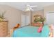 Spacious bedroom with double closets and ceiling fan at 113 Barn Owl Ct., Carolina Shores, NC 28467