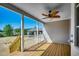 Covered porch with ceiling fan and wood flooring at 122 Willie Mays Pl., Aynor, SC 29511