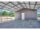 Interior of metal storage shed with gravel floor at 122 Willie Mays Pl., Aynor, SC 29511