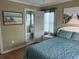 Bedroom with ensuite bathroom and coastal decor at 130 Easy St., Murrells Inlet, SC 29576