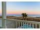 Stunning ocean view from balcony at sunset at 1303 S Ocean Blvd., North Myrtle Beach, SC 29582