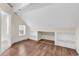 Charming bedroom with built-in shelves and wood flooring at 1553 Landing Rd., Myrtle Beach, SC 29577