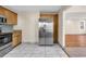 Kitchen with stainless steel appliances and wood cabinets at 1553 Landing Rd., Myrtle Beach, SC 29577