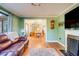 Living area with view into dining room and hardwood floors at 1751 Gibson Ave., Surfside Beach, SC 29575