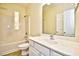 Bathroom featuring a shower, toilet, and vanity with mirror at 213 Wando River Rd. # 11-G, Myrtle Beach, SC 29579