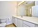 This bathroom features a large mirror and vanity at 213 Wando River Rd. # 11-G, Myrtle Beach, SC 29579