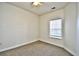 This bedroom includes a ceiling fan and a window at 213 Wando River Rd. # 11-G, Myrtle Beach, SC 29579