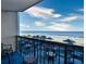 Balcony view of the ocean and beach at 2401 S Ocean Blvd. # 363, Myrtle Beach, SC 29577